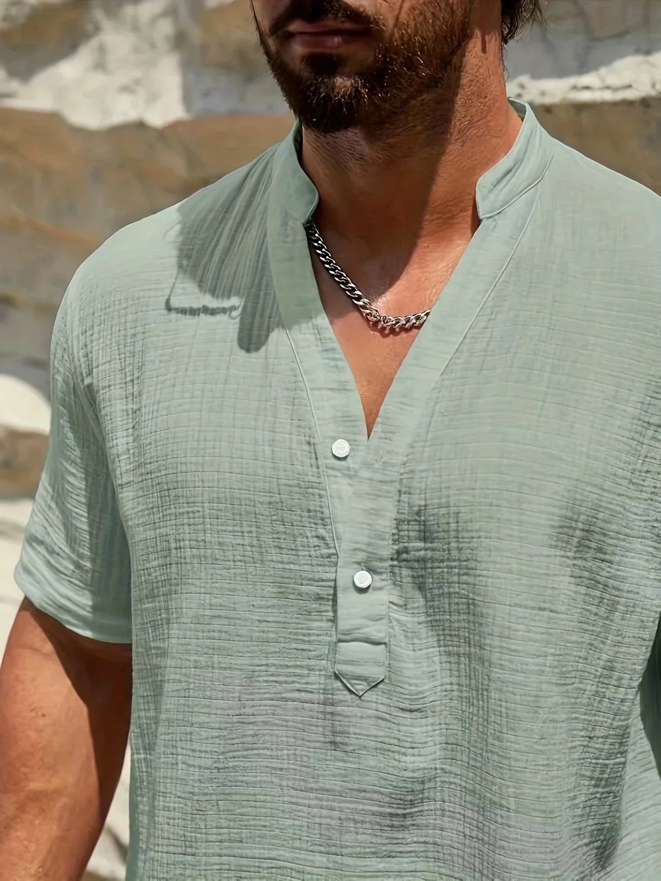 Lenoir™ | Elegant sommerbluse med høj krave