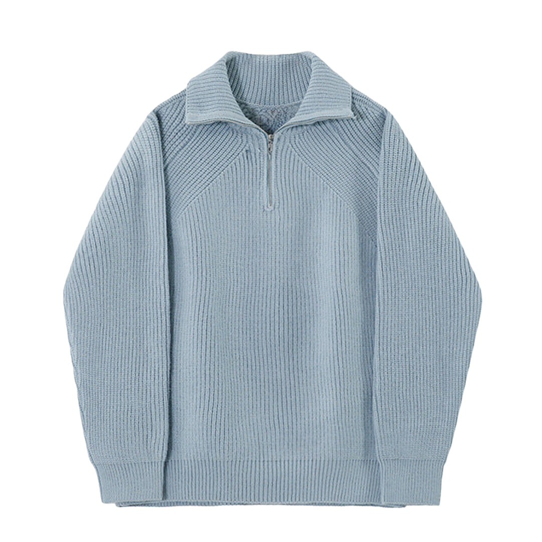 Lenoir™ | Pull Azure med kvart lynlås