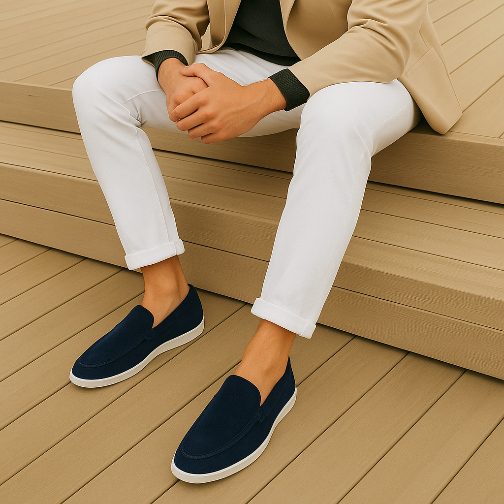 Lenoir™ | Elegante mokkasiner i ruskind