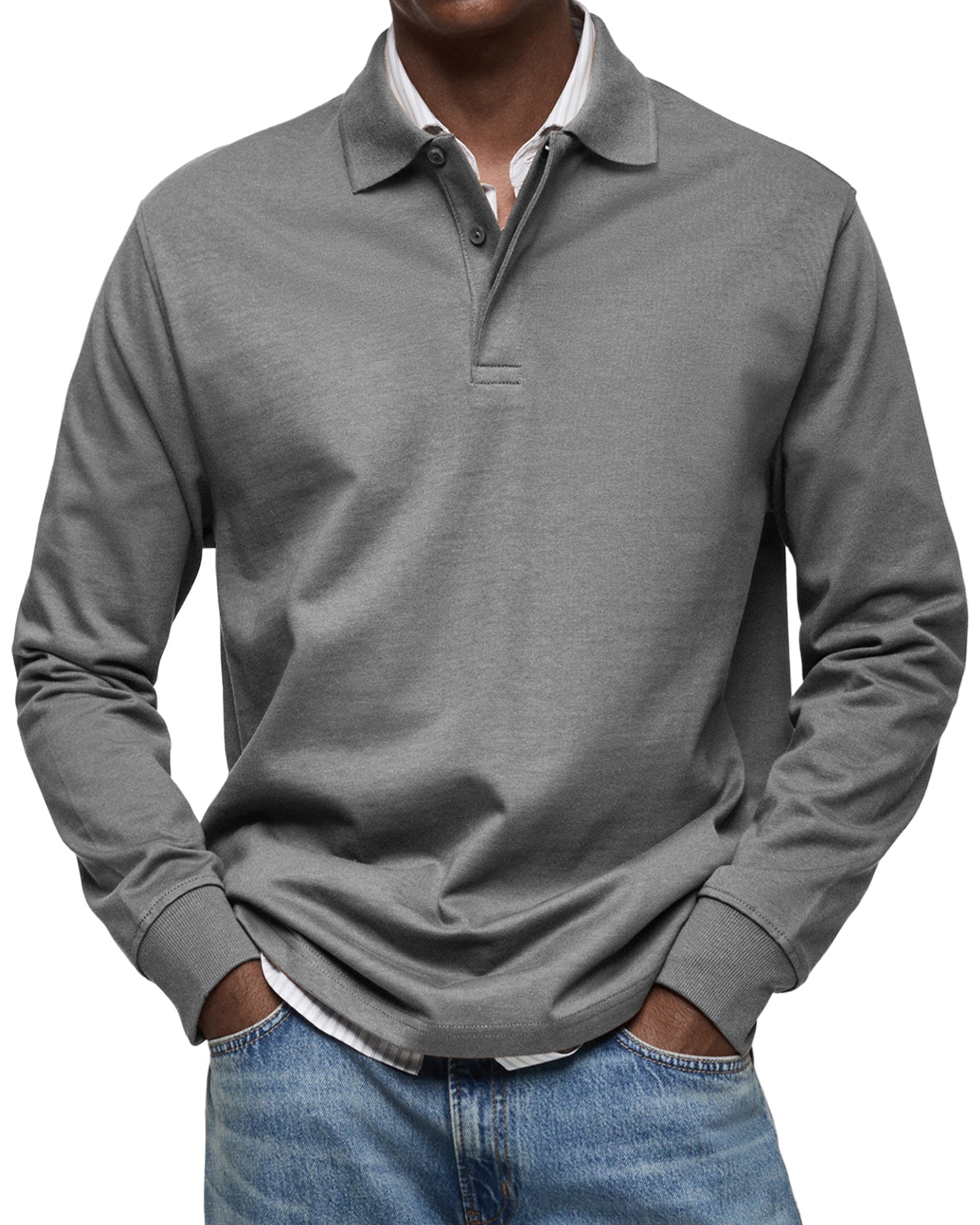 Lenoir™ - Casual Poloshirt med Lange Ærmer