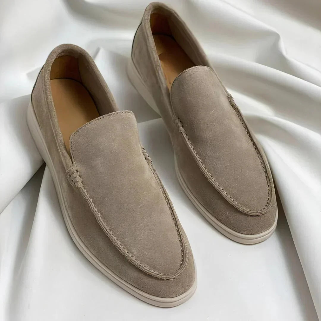 Lenoir™ | Elegante mokkasiner i ruskind