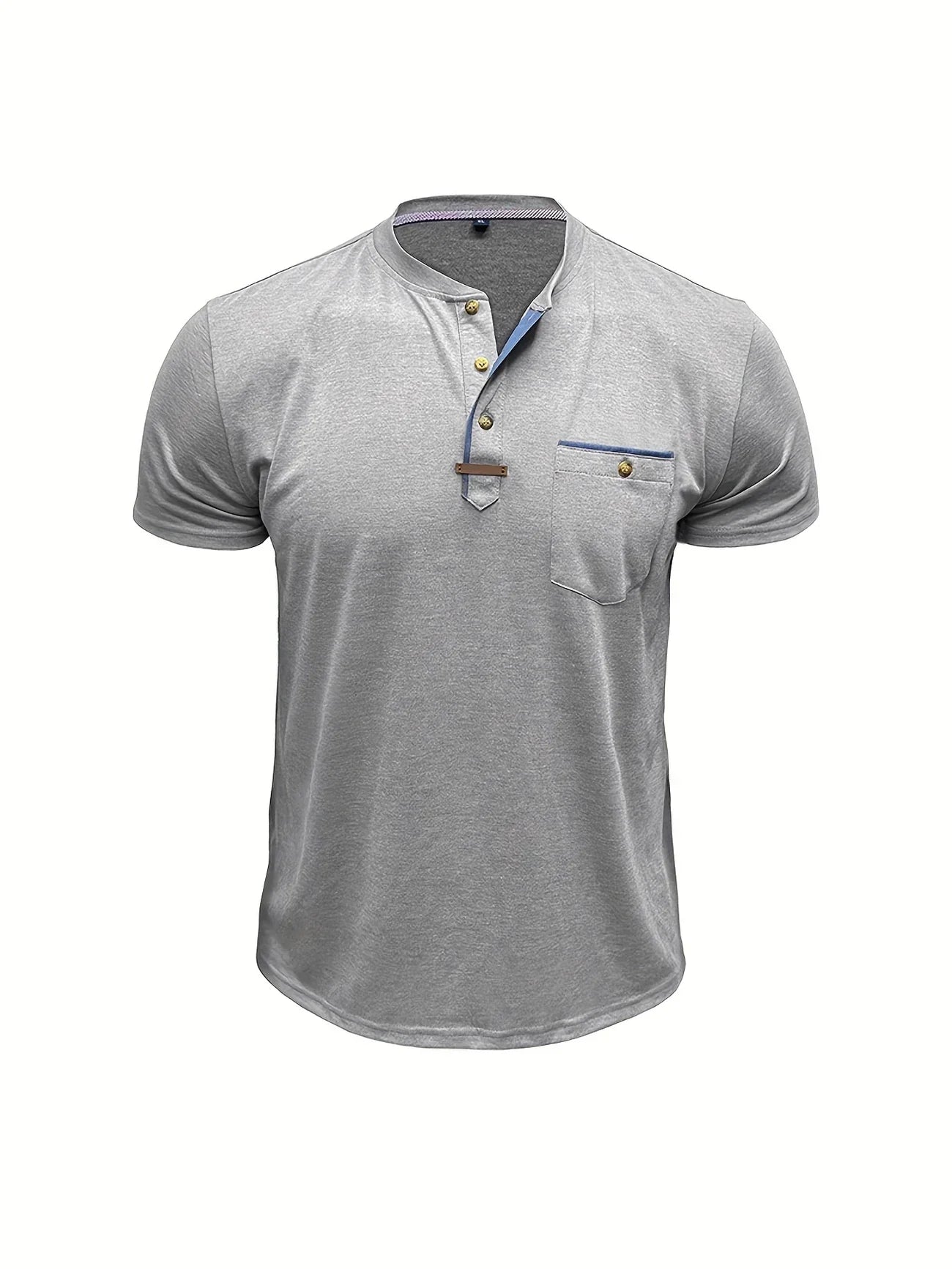 Lenoir™ | Elegant T-shirt med rund hals og lomme