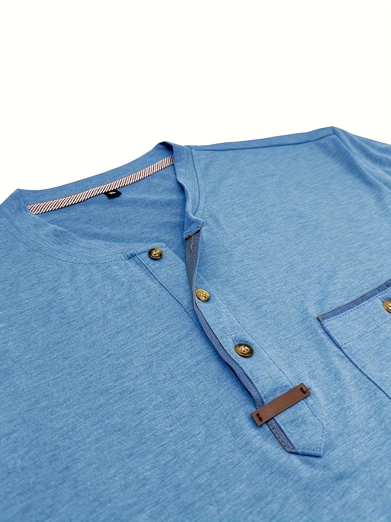 Lenoir™ | Elegant T-shirt med rund hals og lomme
