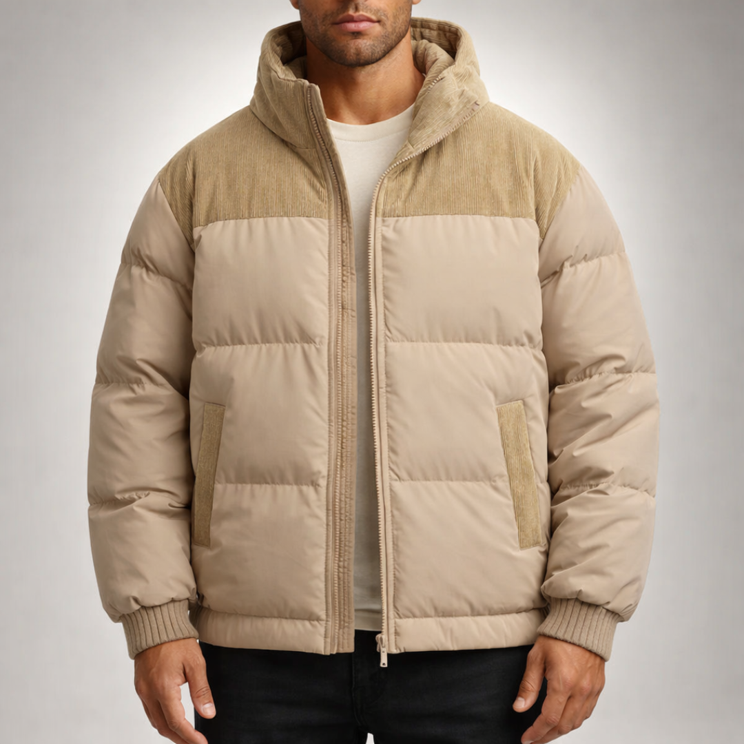 Avalon Ridge Corduroy Puffer Jakke