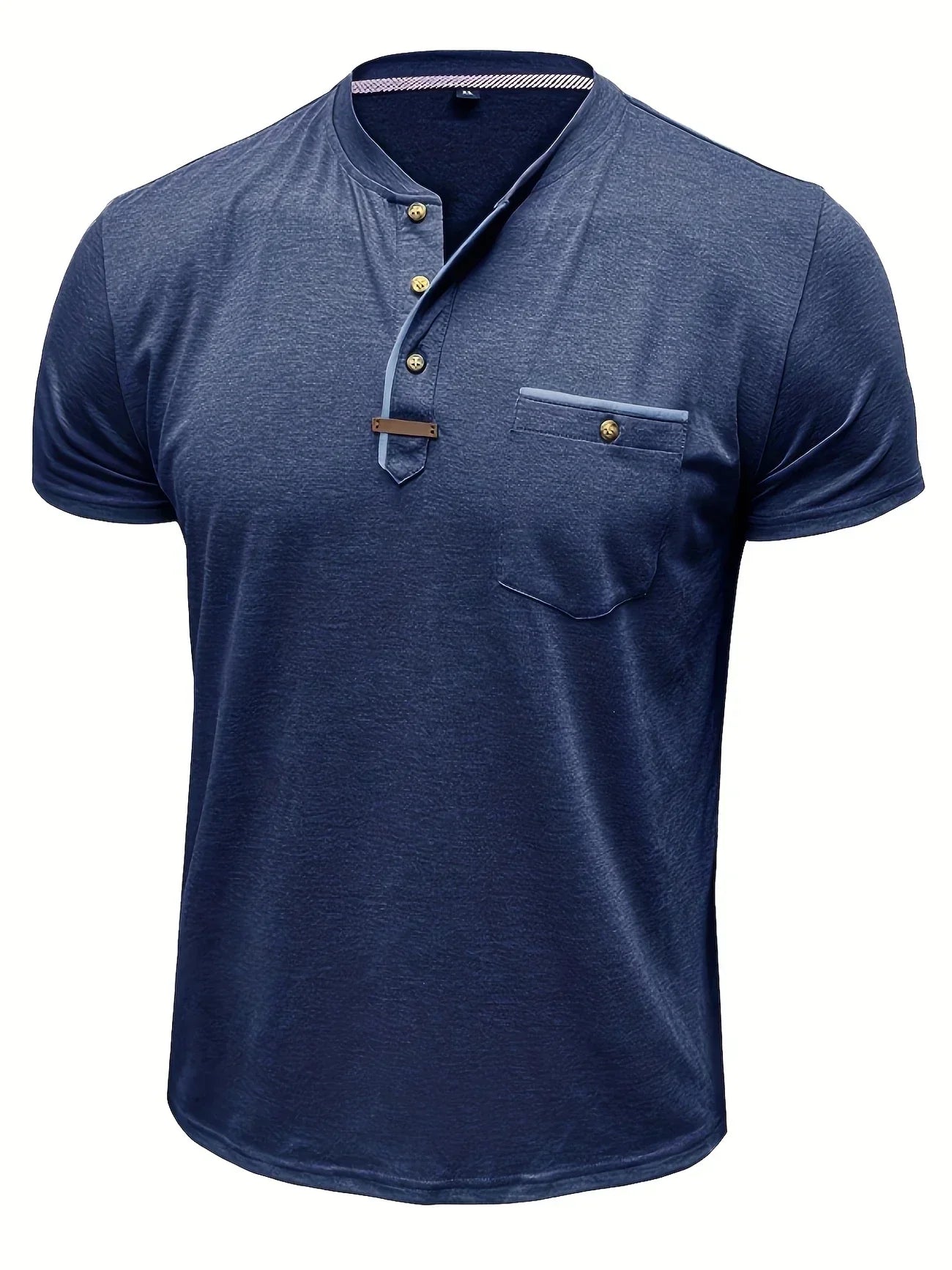 Lenoir™ | Elegant T-shirt med rund hals og lomme