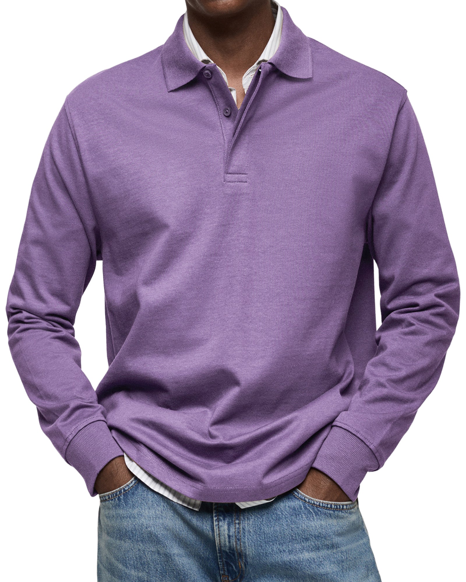 Lenoir™ - Casual Poloshirt med Lange Ærmer