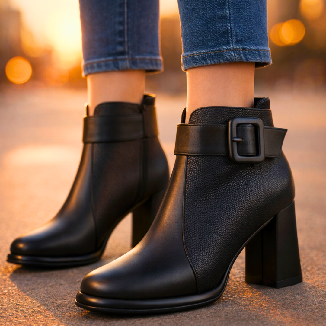 Harper Lane Pebblegrain Leather Boots