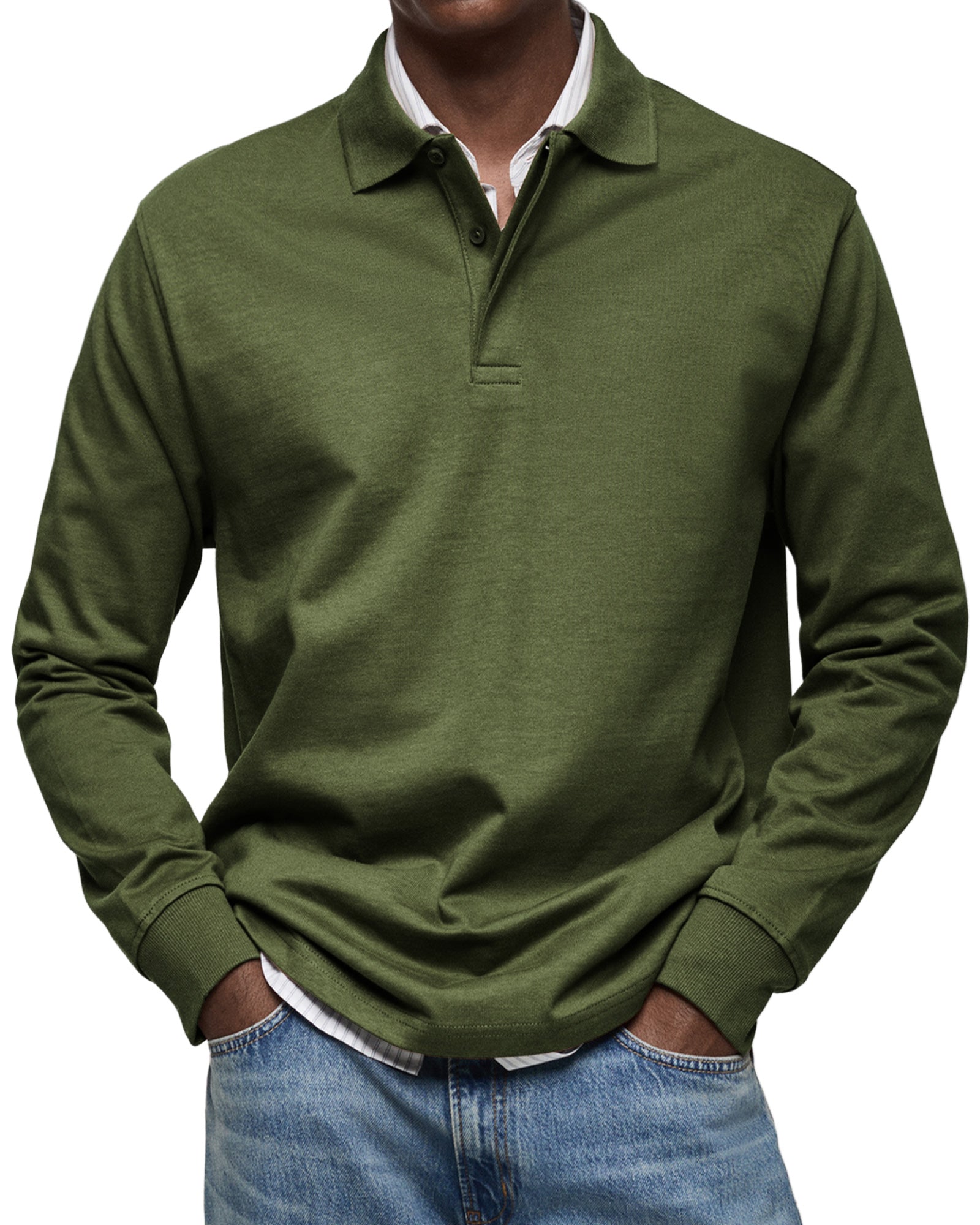 Lenoir™ - Casual Poloshirt med Lange Ærmer