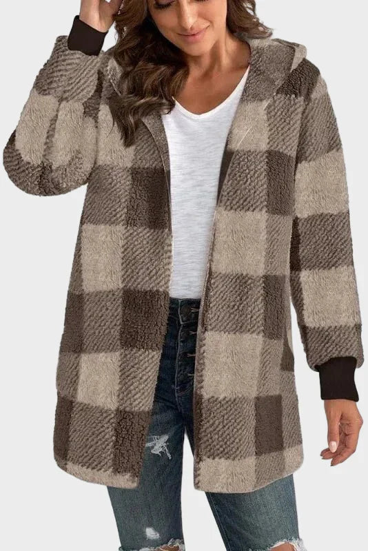 Alberte | Rutete Hættetrøje