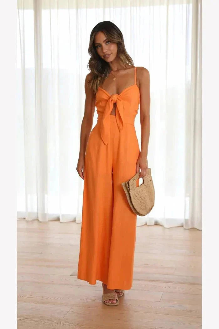 Jumpsuit med hjerteudskæring