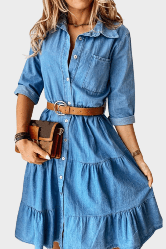 Denimkjole i A-linje