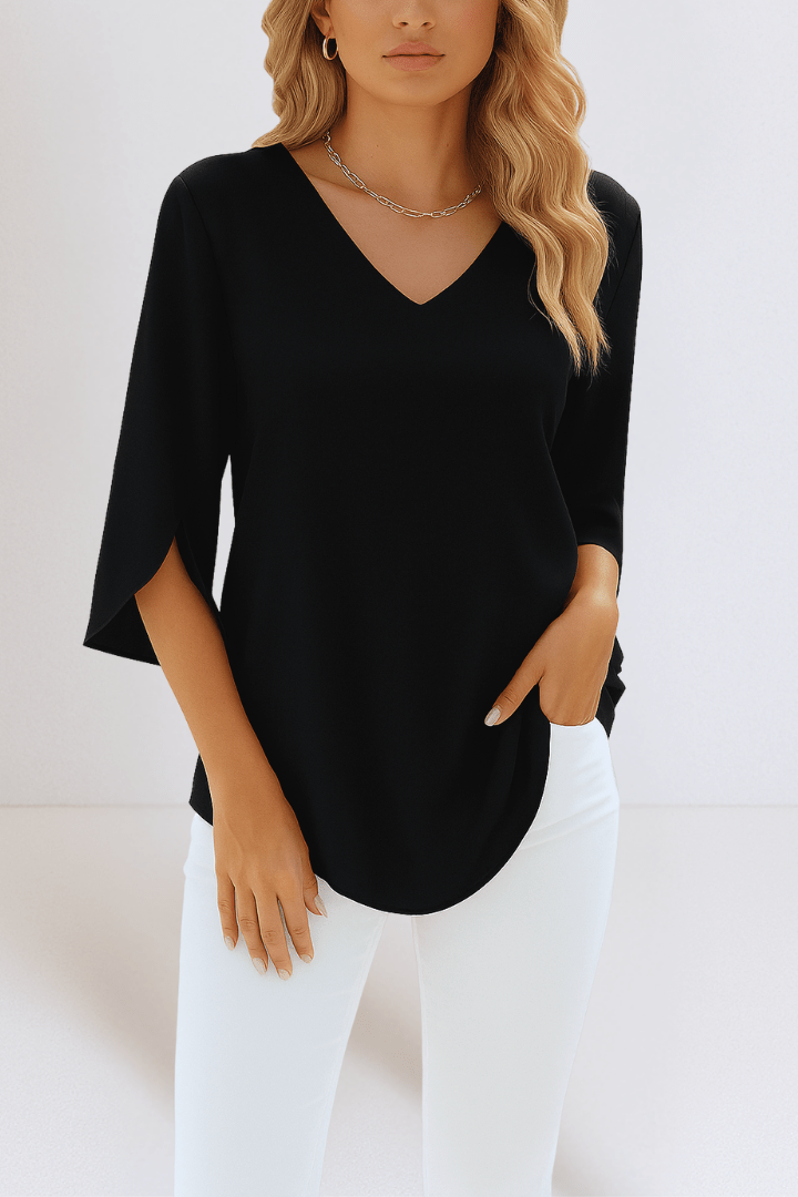 V-hals Bluse