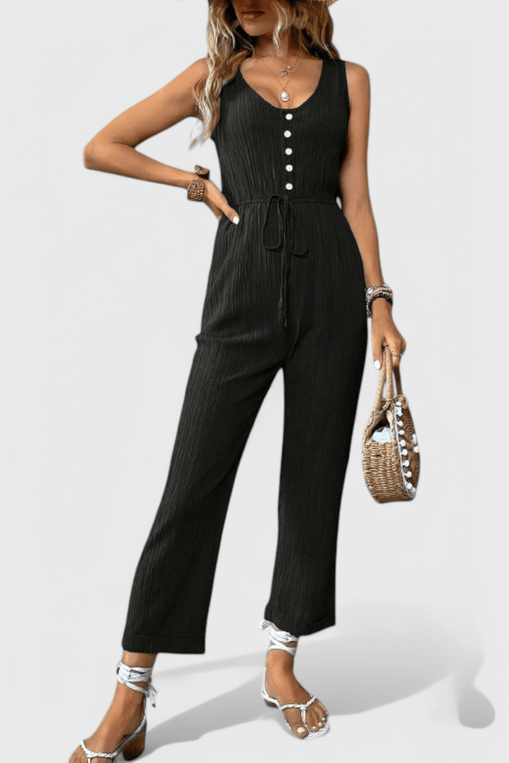 Jumpsuit med V-hals