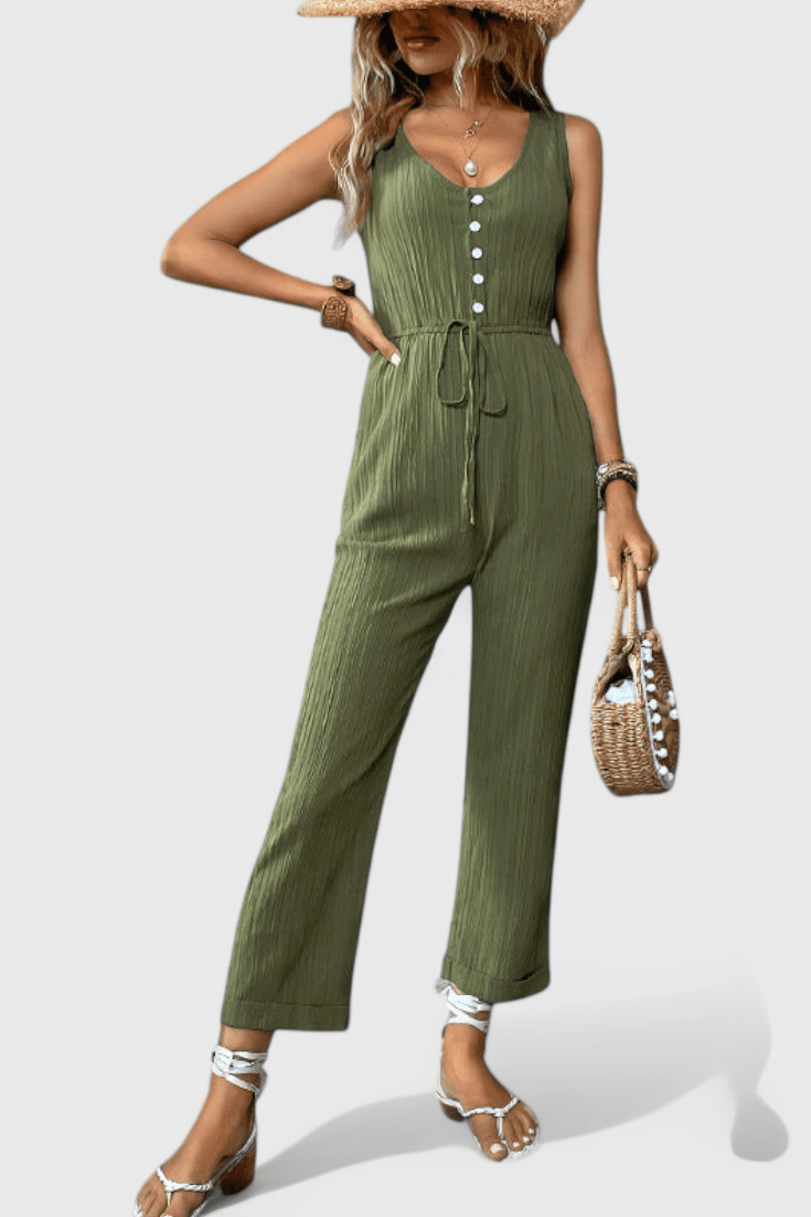 Jumpsuit med V-hals