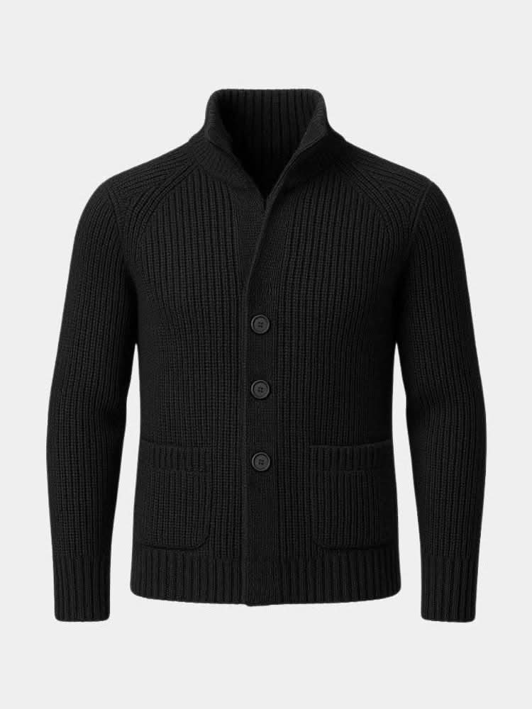 Henrik™ | Strikjakke med Knapper
