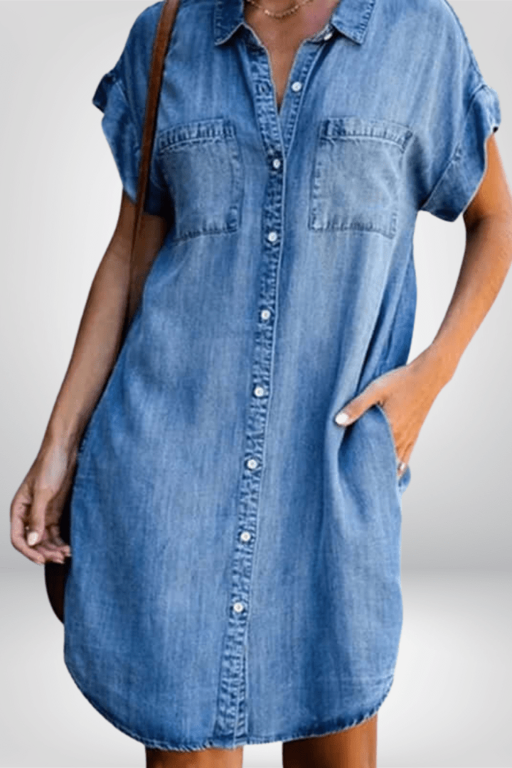 Denimkjole i klassisk snit