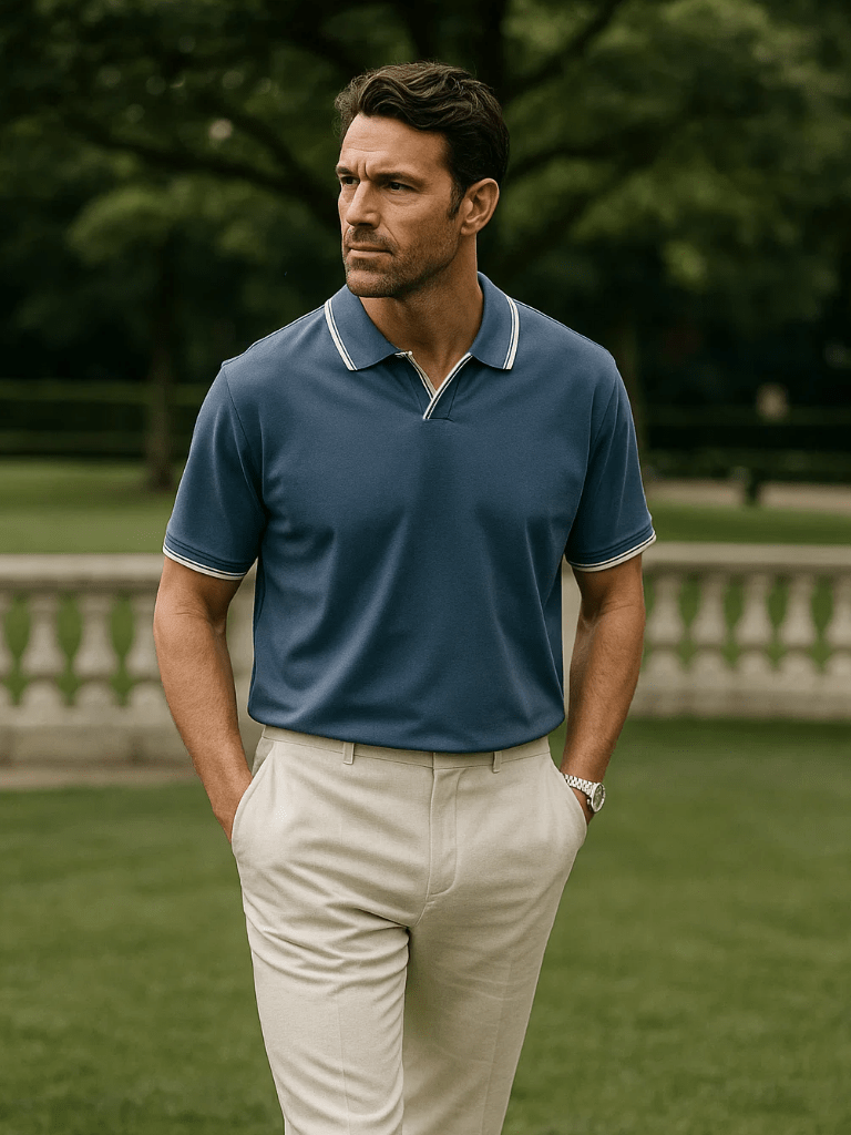 Noir V-hals Polo