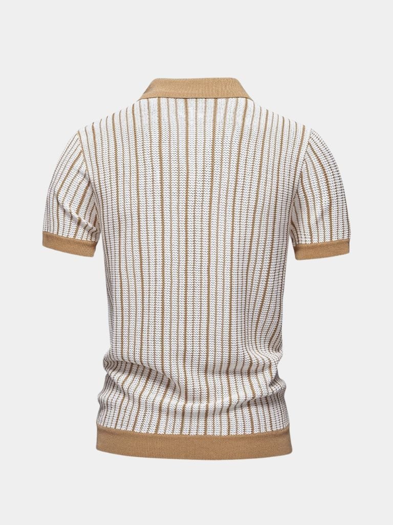 Stribet Strikpolo