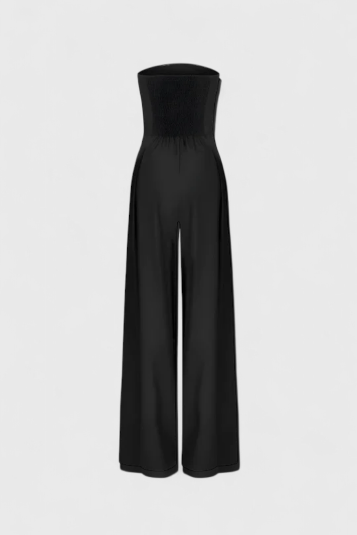 Ærmeløs jumpsuit med vide ben