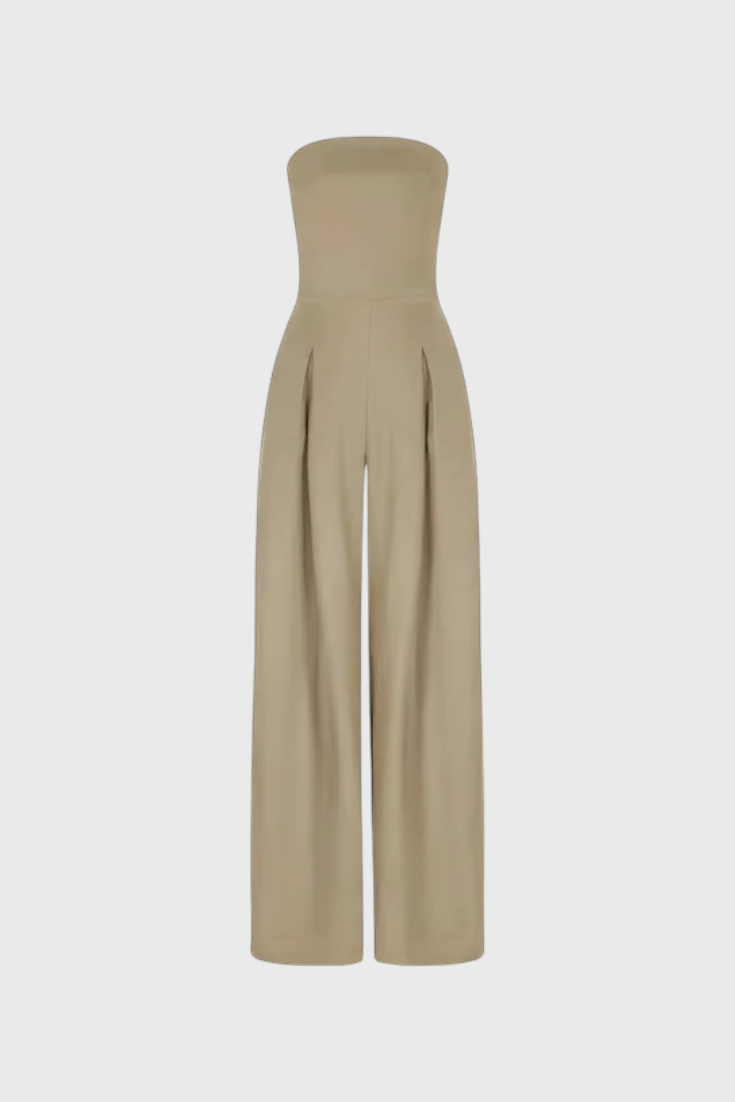 Ærmeløs jumpsuit med vide ben