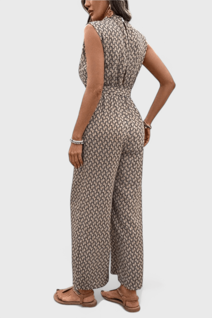 Jumpsuit med geometrisk mønster