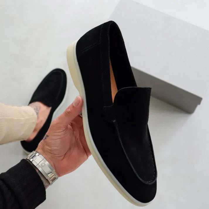 Lenoir™ | Elegante mokkasiner i ruskind
