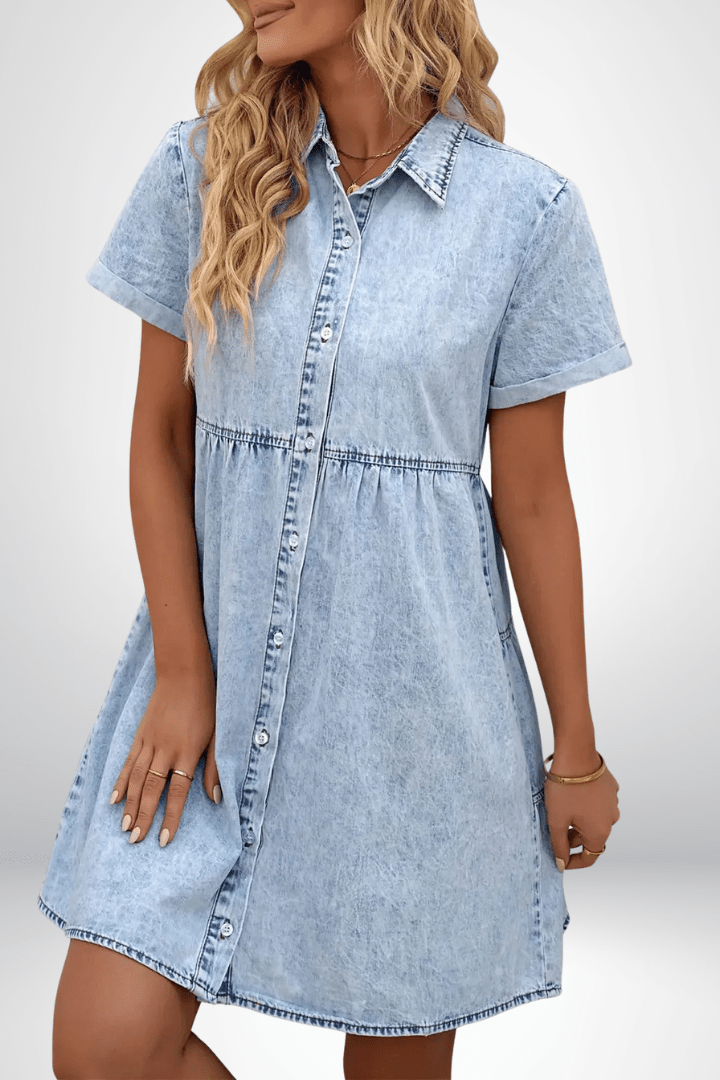Denimkjole med knapper