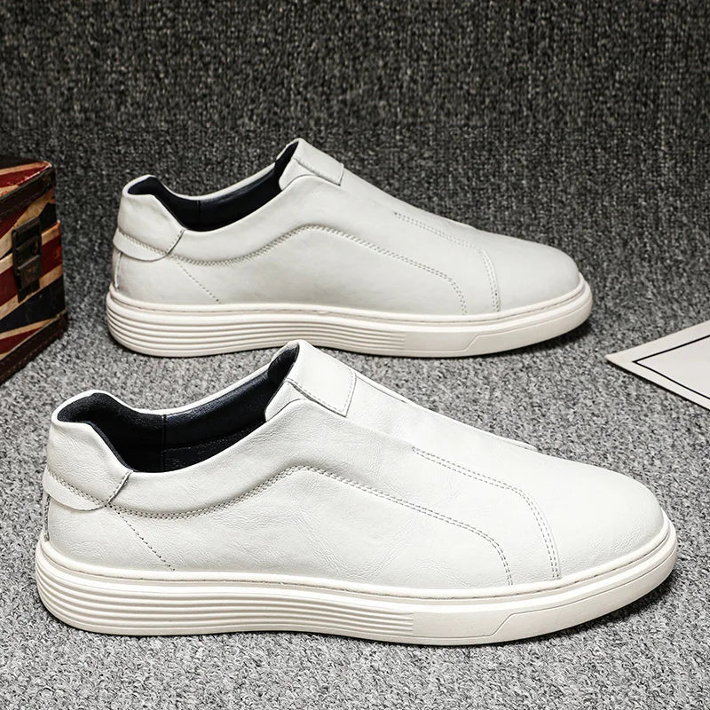 Klassiske Læder Slip-On Sko