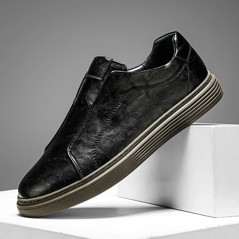 Klassiske Læder Slip-On Sko