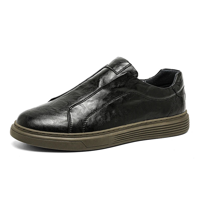 Klassiske Læder Slip-On Sko