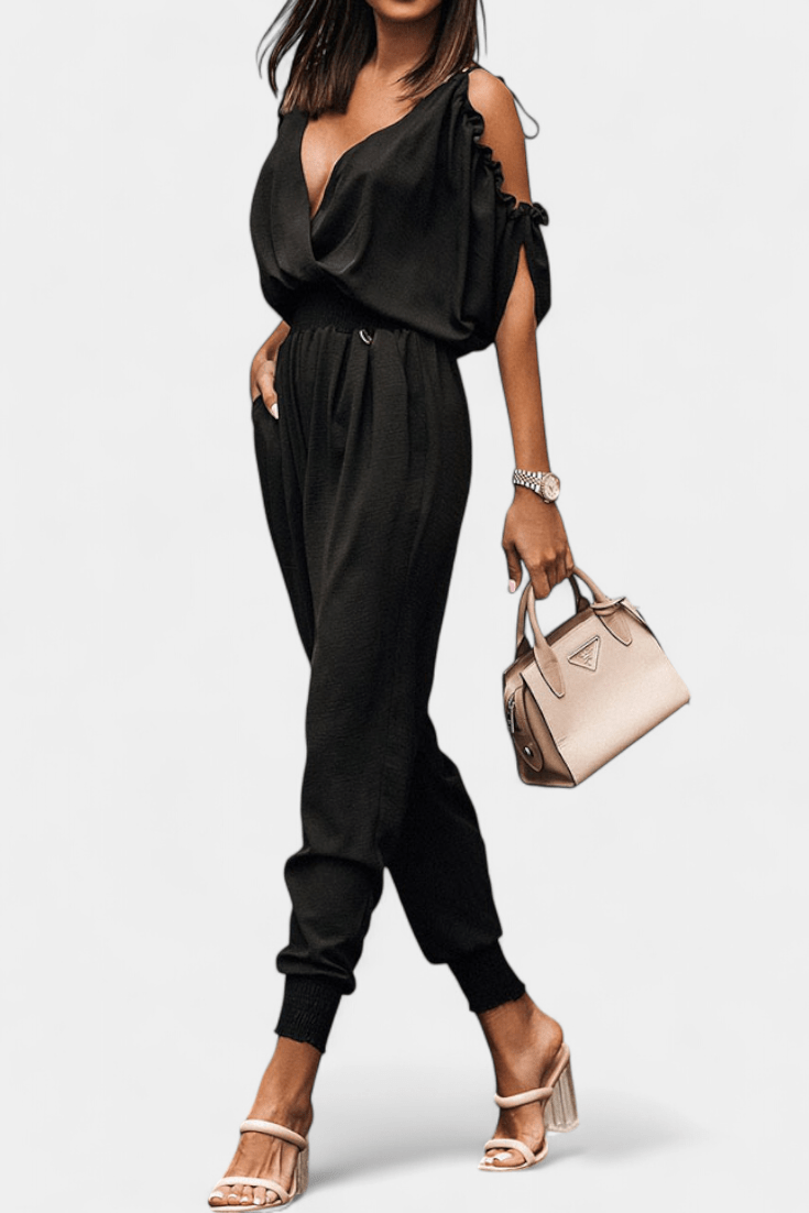 Jumpsuit med V-hals
