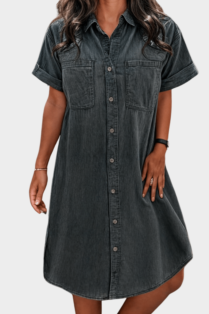Denimkjole med knapper