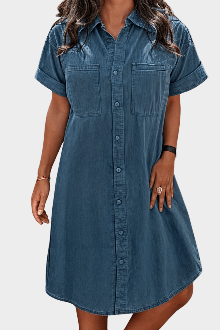 Denimkjole med knapper