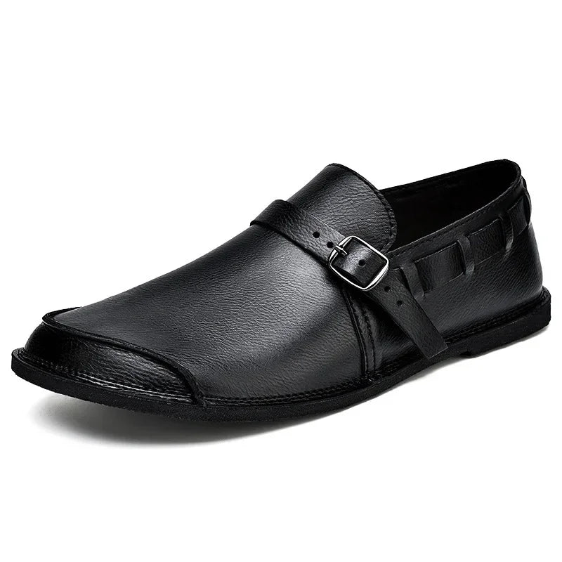 Spændte Læder Loafers