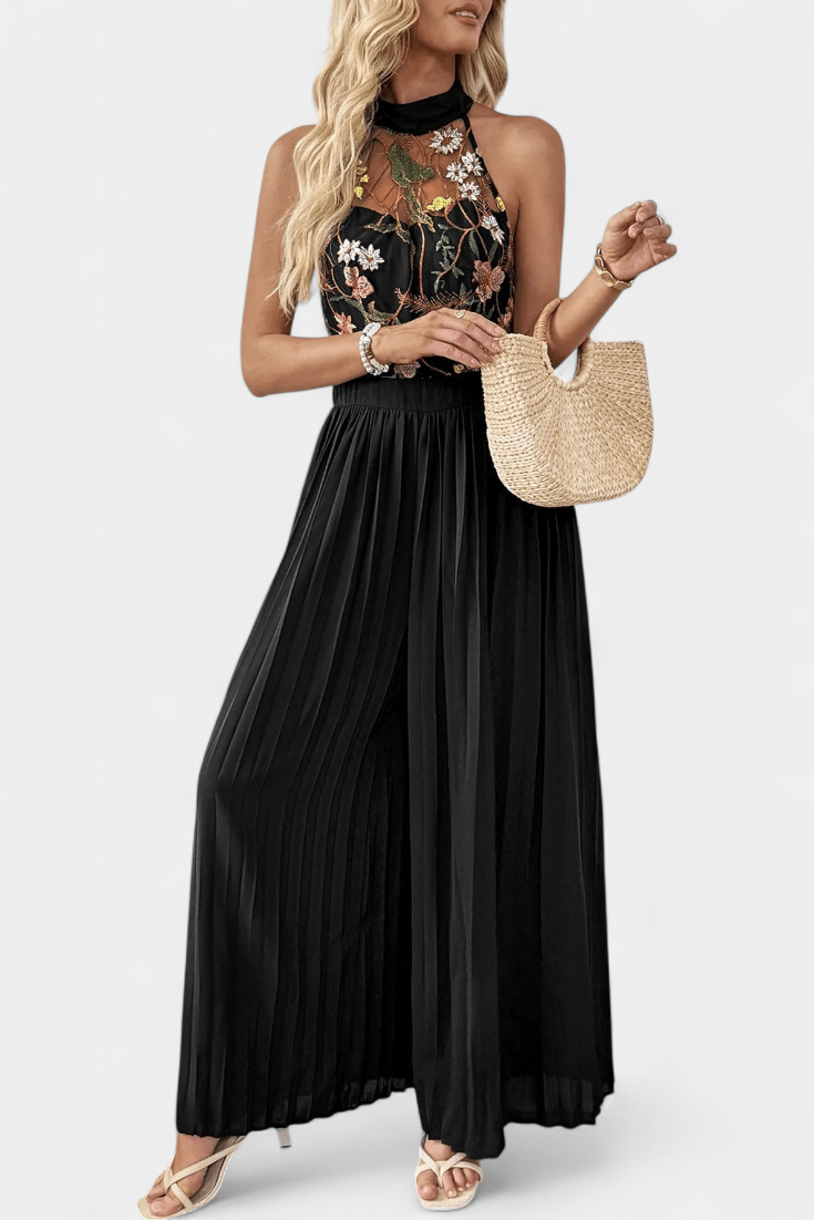 Jumpsuit med halterneck