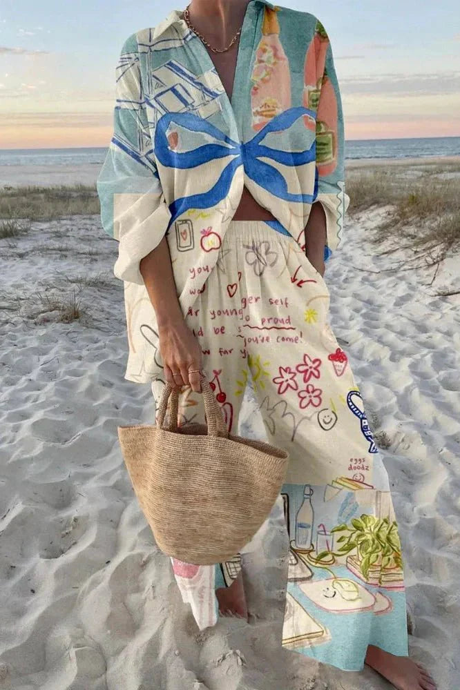 Strandmotiv Sæt