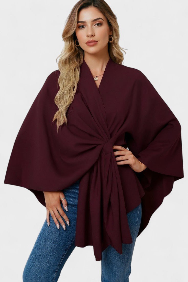 Elegant Draperet Poncho