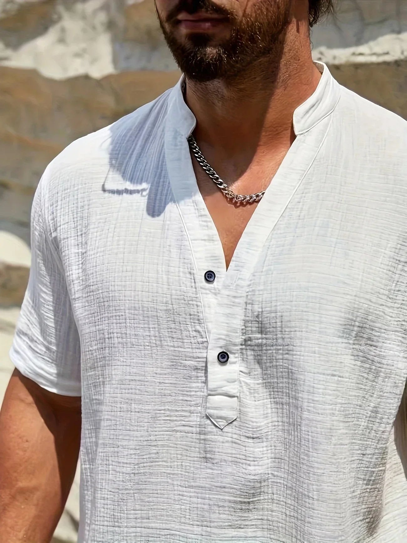 Lenoir™ | Elegant sommerbluse med høj krave
