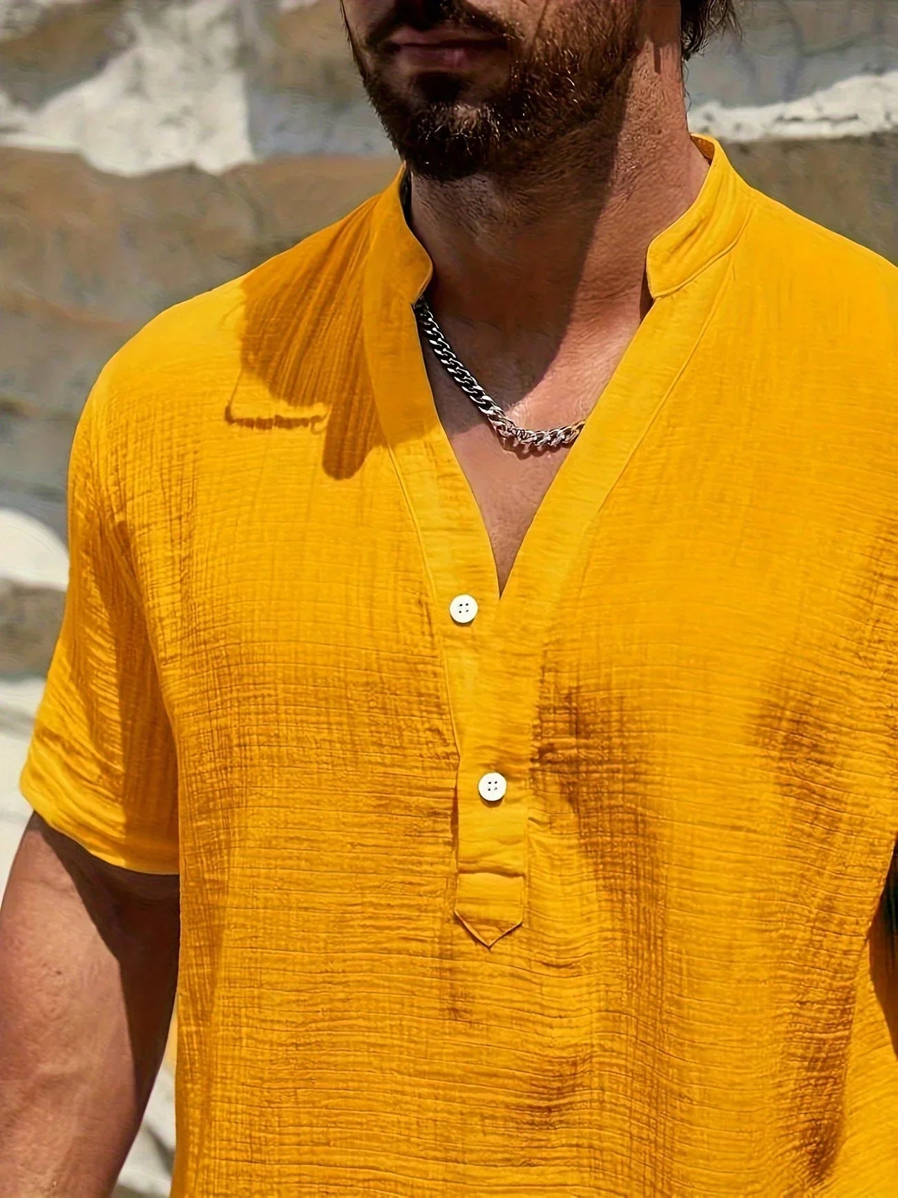 Lenoir™ | Elegant sommerbluse med høj krave