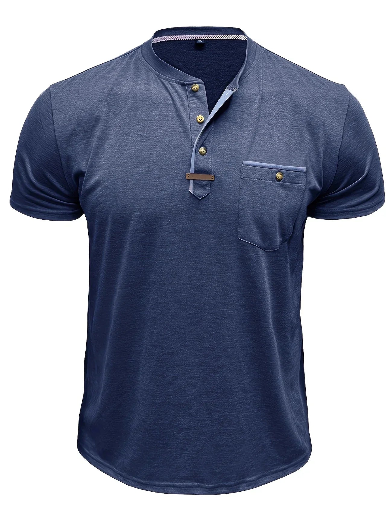 Lenoir™ | Elegant T-shirt med rund hals og lomme