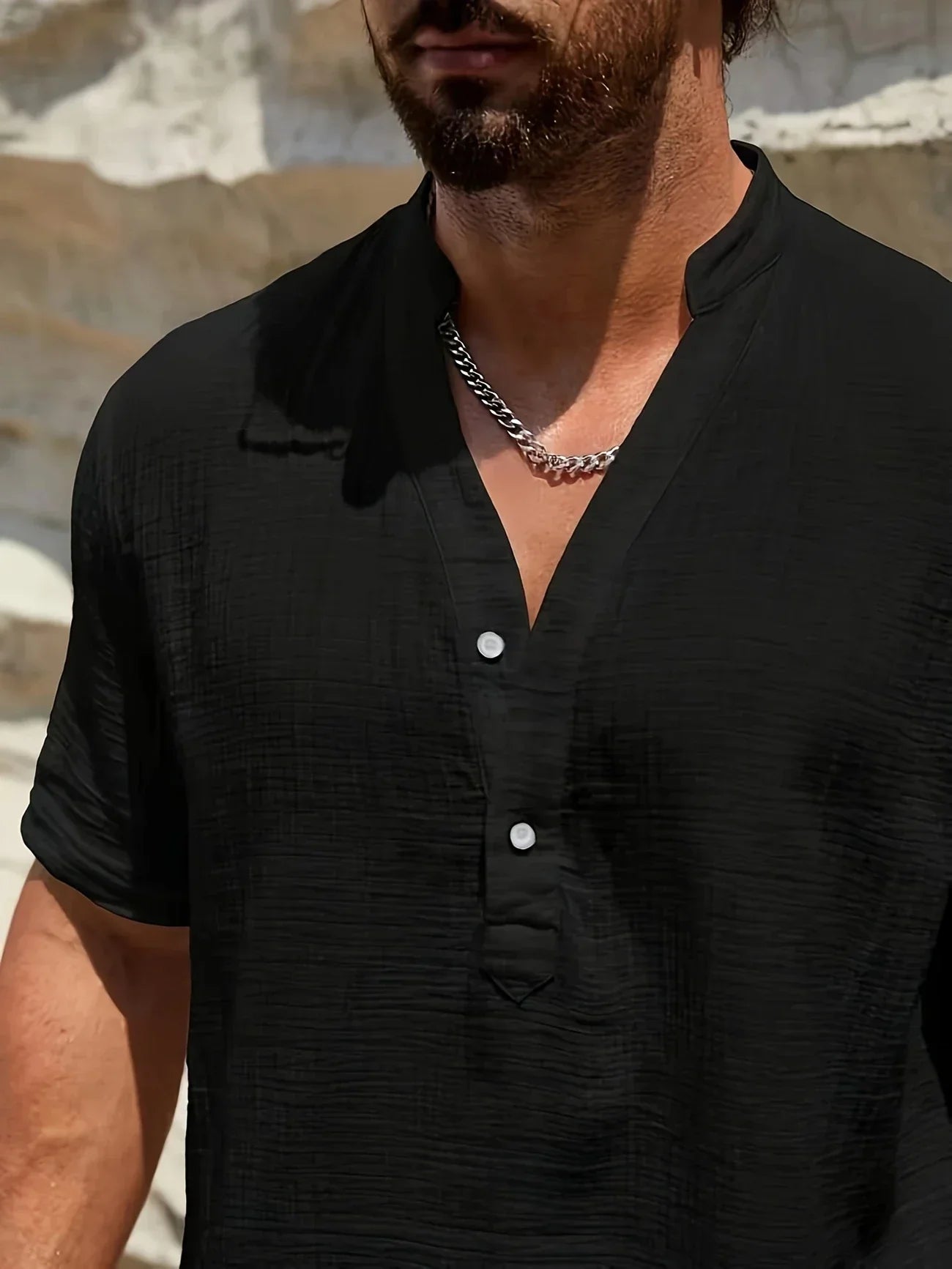 Lenoir™ | Elegant sommerbluse med høj krave