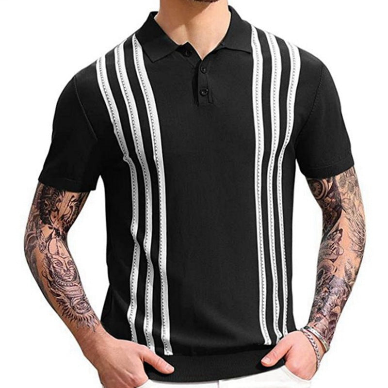 Lenoir™ | Stribet polo skjorte