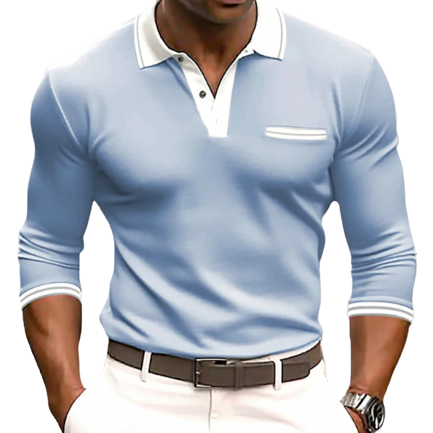 Lenoir™ - Skjorte med elegante kontrastdetaljer