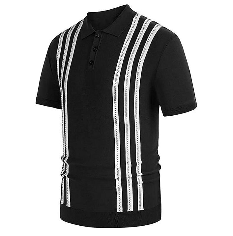 Lenoir™ | Stribet polo skjorte