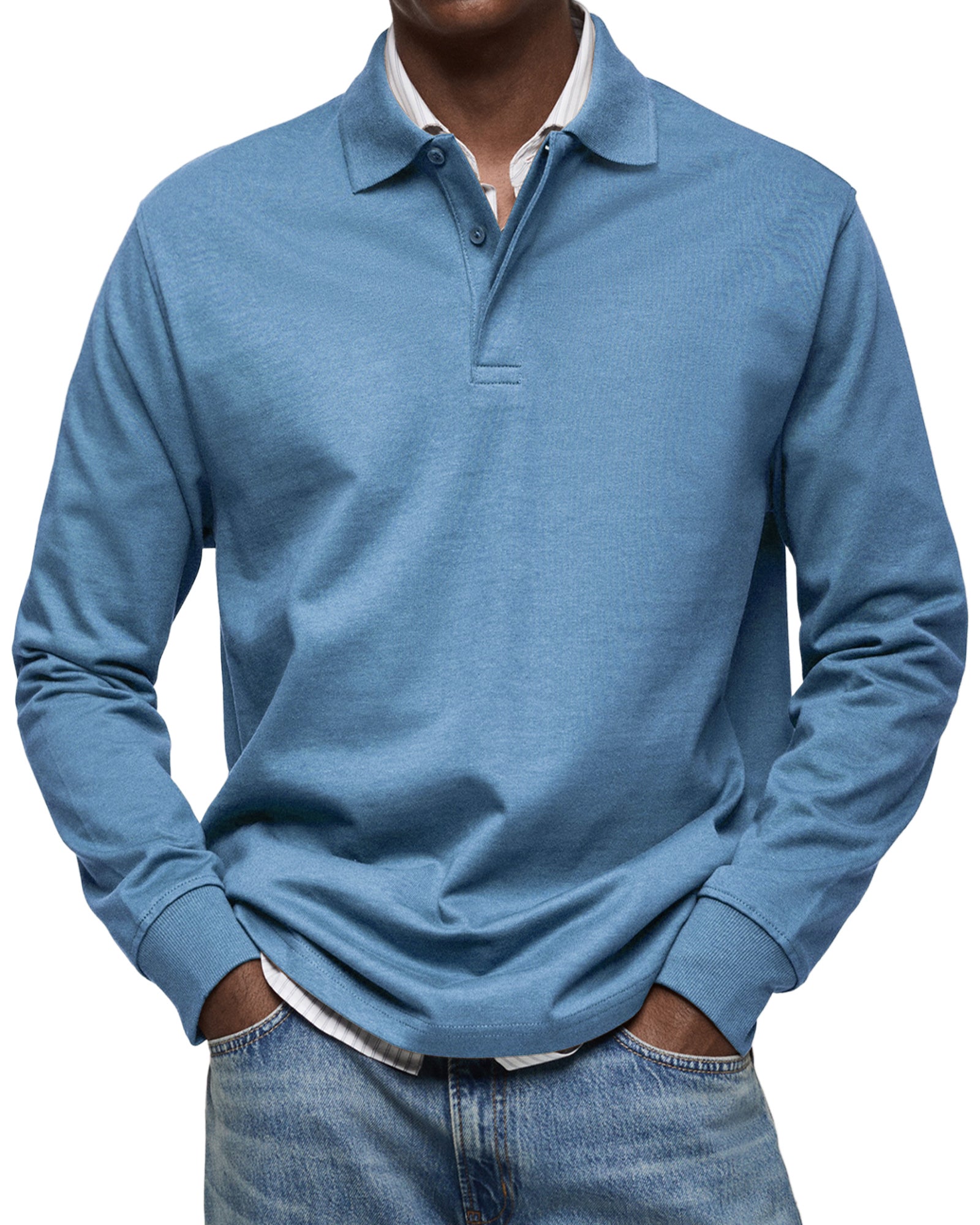 Lenoir™ - Casual Poloshirt med Lange Ærmer
