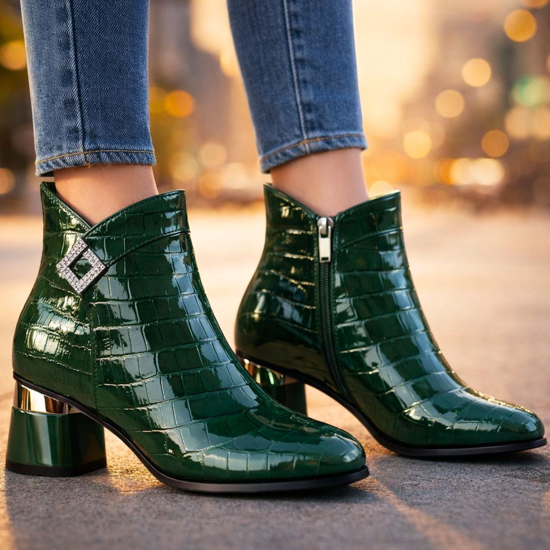 Harper Lane Gator Ankle Boots