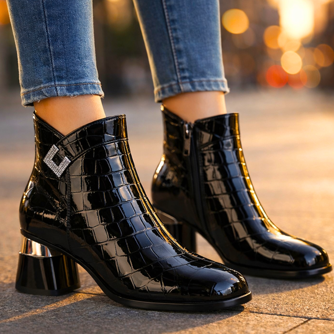 Harper Lane Gator Ankle Boots