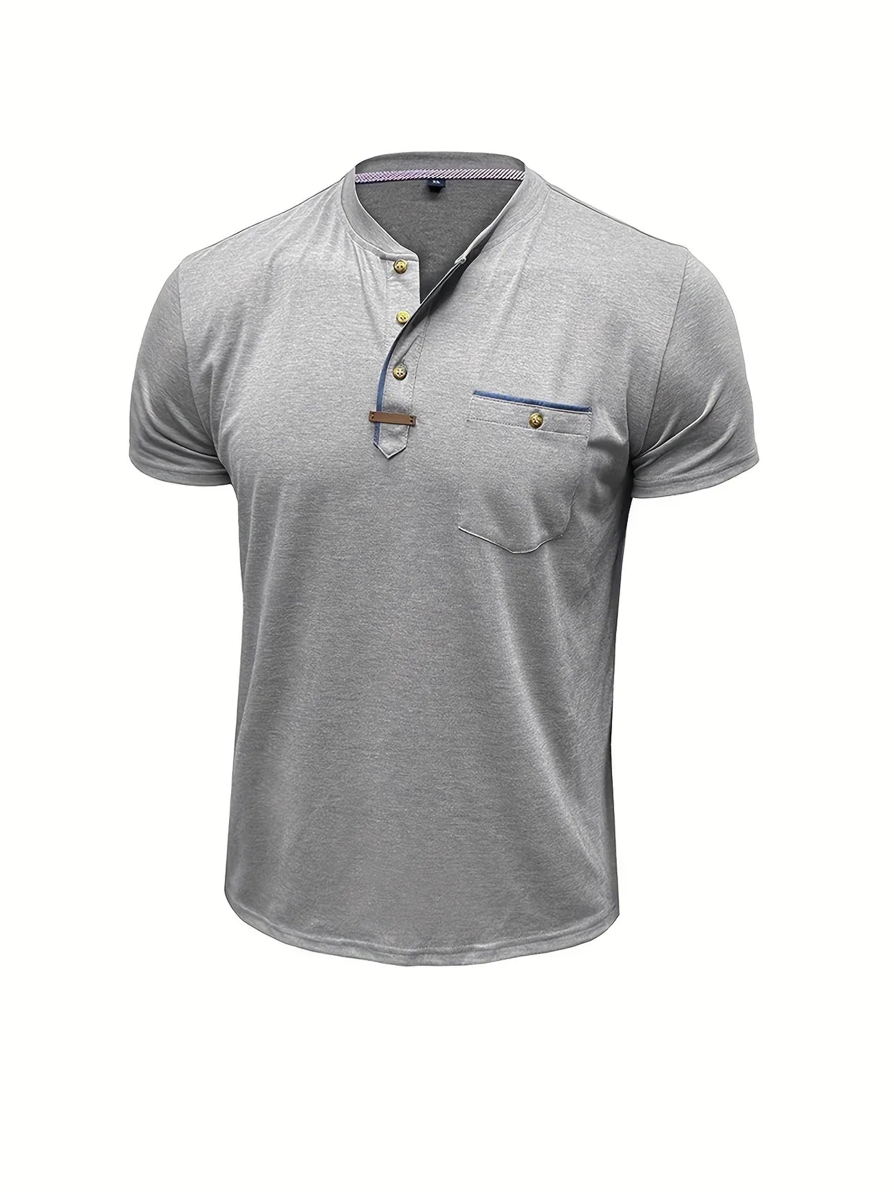 Lenoir™ | Elegant T-shirt med rund hals og lomme