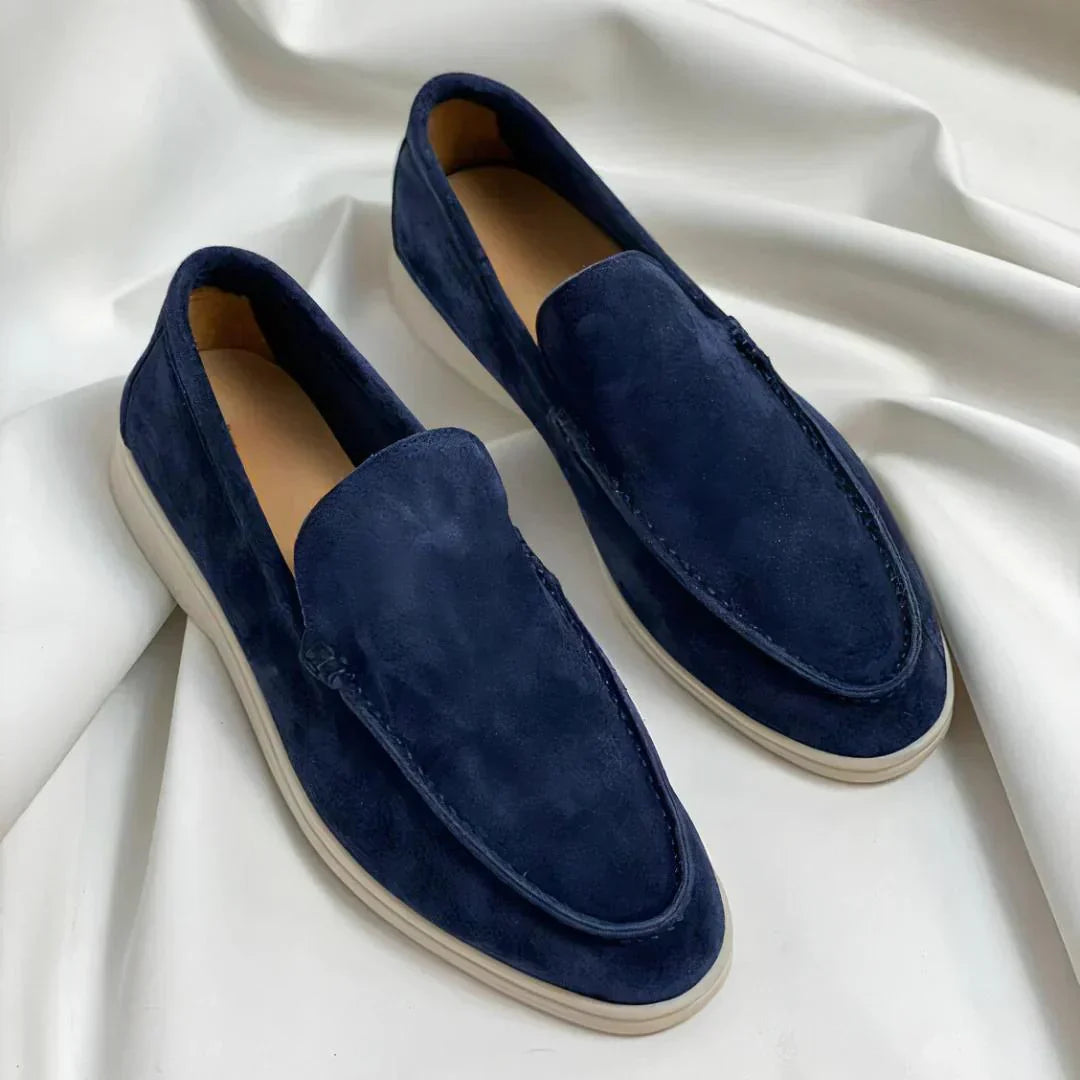 Lenoir™ | Elegante mokkasiner i ruskind