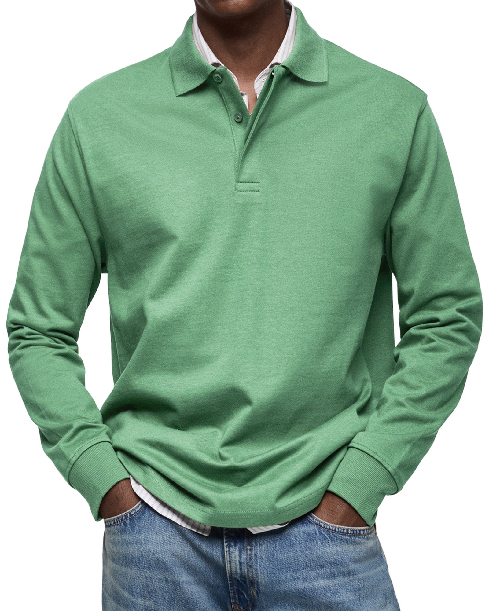 Lenoir™ - Casual Poloshirt med Lange Ærmer